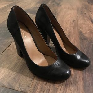 EUC ALDO Suede & Leather Heels